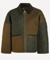 Barbour Danby Patchwork Quilted Jacket In Green