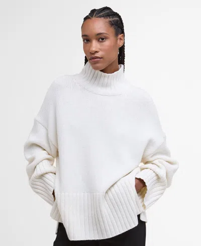 Barbour Women's Drop Shoulder Jumper In White