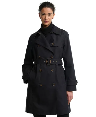 Barbour Great Belted Water Resistant Twill Trench Coat In Black