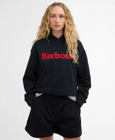 Barbour Women's Hartland Long-sleeve Hoodie In Black
