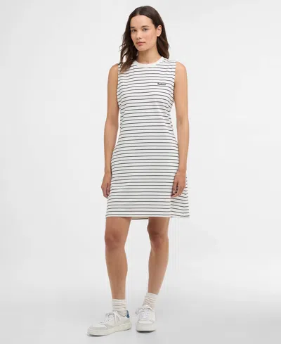 Barbour Women's Hartland Striped Sleeveless Mini Dress In White