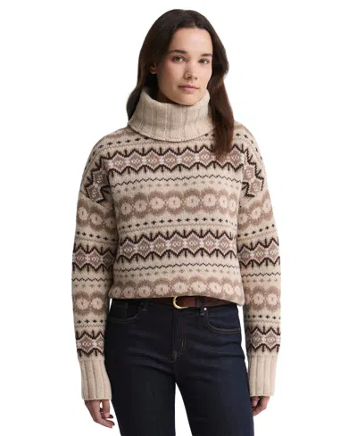 Barbour Women's Helen Fair Isle Turtleneck Sweater In Brown