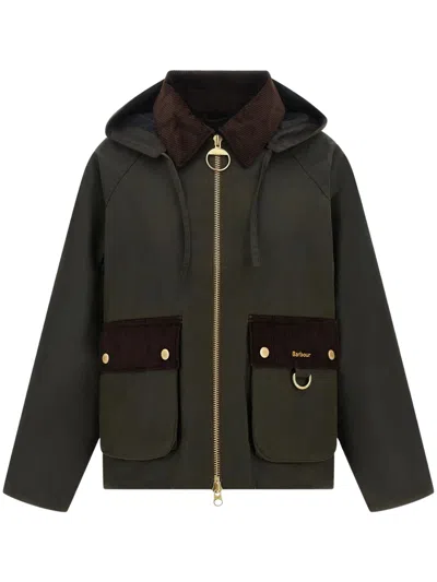 Barbour Women's Hooded Utility Jacket In Green