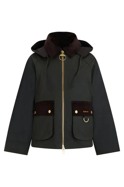 Barbour Women's Hooded Zip-front Jacket In Green