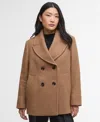 Barbour Women's Indie Double-breasted Peacoat In Brown
