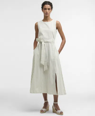 Barbour Women's Inez Striped Midi Dress In White