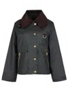 Barbour Catton Wax Jacket In Green
