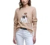 Barbour Fareham Crew-neck Dog Icon Sweater In Neutral