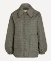 Barbour Laoise Check Quilted Bomber Jacket In Gray
