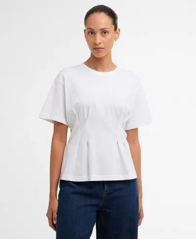 Barbour Women's Liza Short-sleeve Cotton T-shirt In White