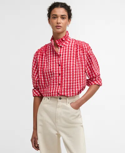 Barbour Women's Long-sleeve Collared Esther Shirt In Red