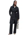Barbour Women's Maia Belted Showerproof Trench Coat In Dark Navy,rosemary Tartan