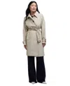 Barbour Women's Maia Belted Showerproof Trench Coat In Light Sand,rosemary