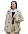 Barbour Women's Maisy Short Double-breasted Trench Coat In Light Sand,safari Tartan