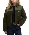 Barbour Malena Fleece Jacket Olive/light Moss In Green