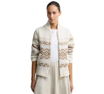 Barbour Women's Maplewood Fair-isle Wool-blend Cardigan In Neutral