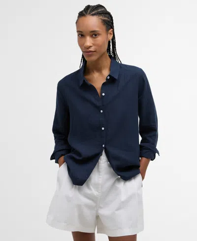 Barbour Women's Marine Button-front Shirt In Blue