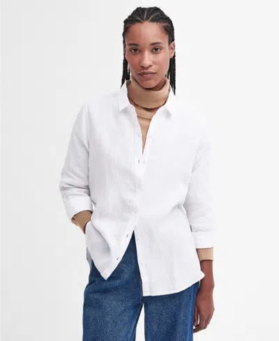 Barbour Women's Marine Relaxed-fit Shirt In White