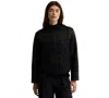 Barbour Marlow Wool Blend Overshirt Jacket In Black