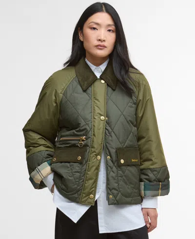 Barbour Women's Martha Corduroy-collar Quilted Jacket