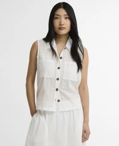 Barbour Women's Melody Sleeveless Shirt In White
