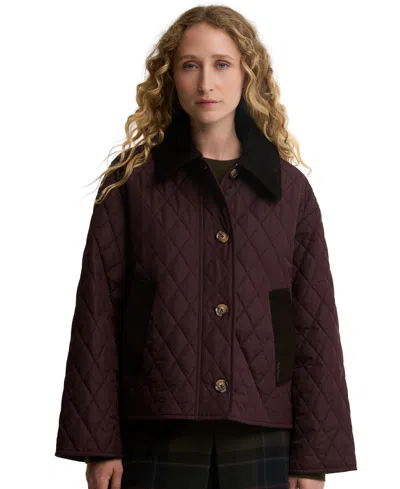 Barbour Quilted Corduroy-collar Jacket In Multi