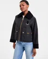 Barbour Women's Nora Oversized-collar Utility Jacket In Black