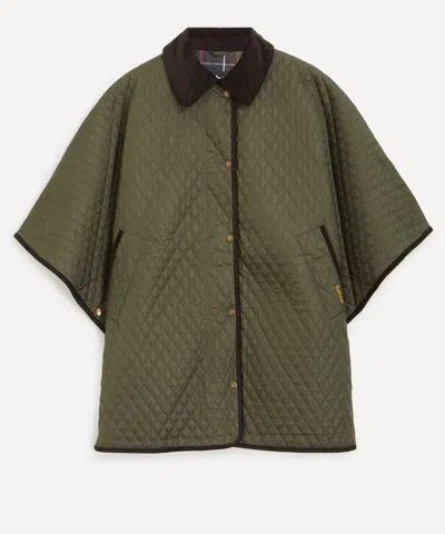 Barbour Women's Oakham Quilted Cape In Animal Print