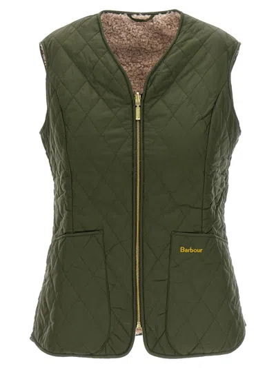 Barbour Women Olive Embroidered Logo Jacket In Green
