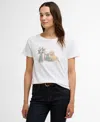 Barbour Brambles Cotton Graphic T-shirt In White