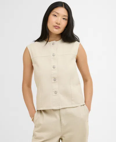 Barbour Women's Sleeveless Crewneck Daya Shirt In Neutral