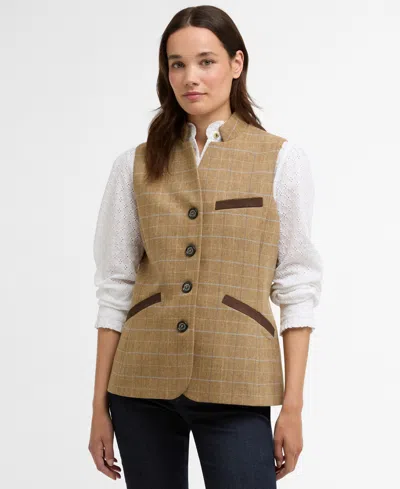 Barbour Women's Sleeveless Petunia Tailored Gilet Blazer In Brown