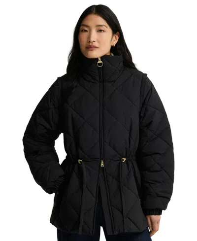 Barbour Women's Tanfield Puffer Coat In Black