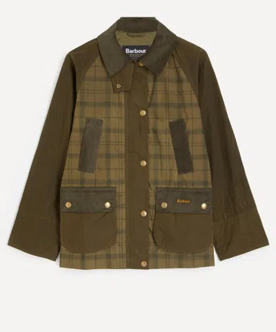 Barbour Women's Tartan Beadnell Two-pocket Jacket In Green