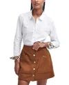Barbour Women's Tartan Lined Button-front Shirt In White