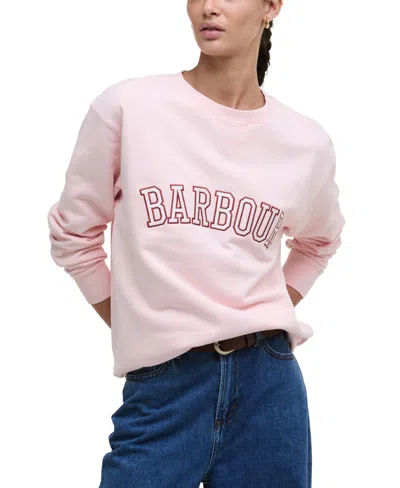 Barbour Women's Varsity Crewneck Sweatshirt In Pink