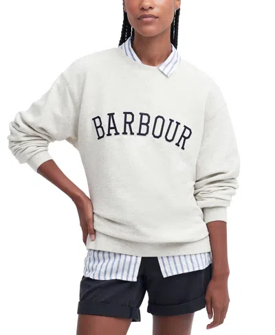 Barbour Northumb Cotton Sweatshirt In White