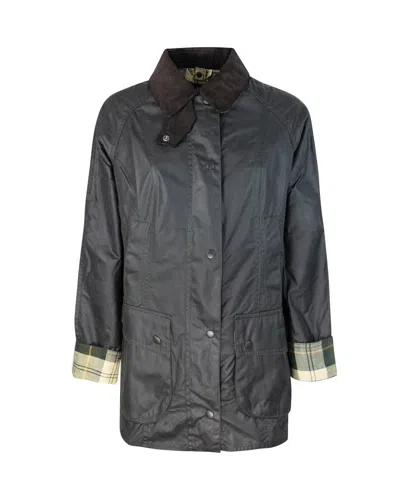 Barbour Women's Waxed Cotton Field Coat In Sage
