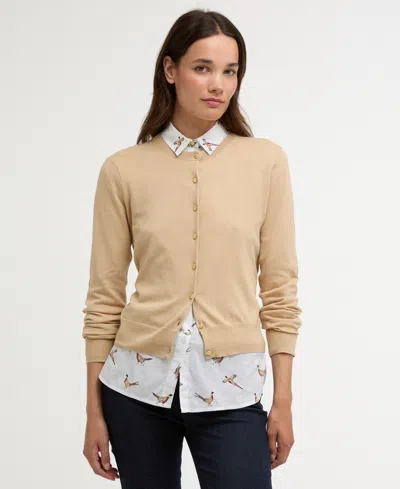 Barbour Women's Wisteria Crewneck Knitted Cardigan In Neutral