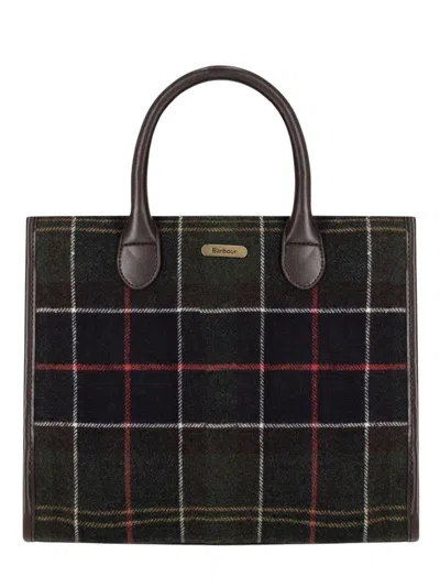 Barbour Women's Wool-blend Bag With Cotton Construction In Green