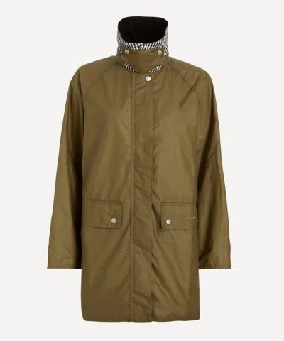 Barbour Women's Wren Wax Jacket In Green