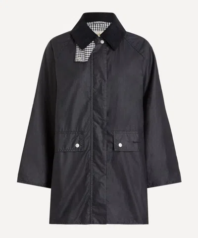 Barbour Women's Wren Waxed Jacket In Black