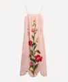 Barbour Farm Rio Floral-print Scalloped-hem Dress In Pink