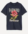 Barbour X Farm Rio Floral-print T-shirt In Blue