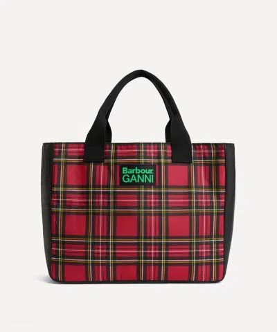 Barbour Women's X Ganni Waxed Tote Bag In Red
