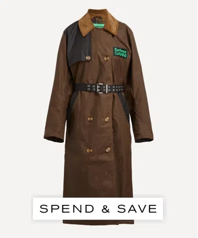 Barbour Women's X Ganni Waxed Trench Coat