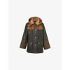 Barbour Quilted Corduroy-panels Puffer Jacket In Black