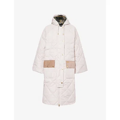 Barbour Womens  Braidley Hooded Quilted Shell Jacket In Pink