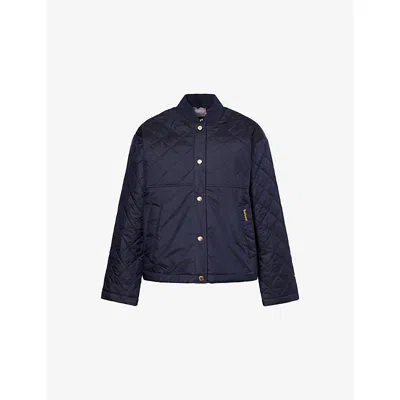 Barbour Womens  Wetherby Contrast-quilted Shell Jacket In Black