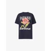 Barbour X Farm Rio Floral-print T-shirt In Black